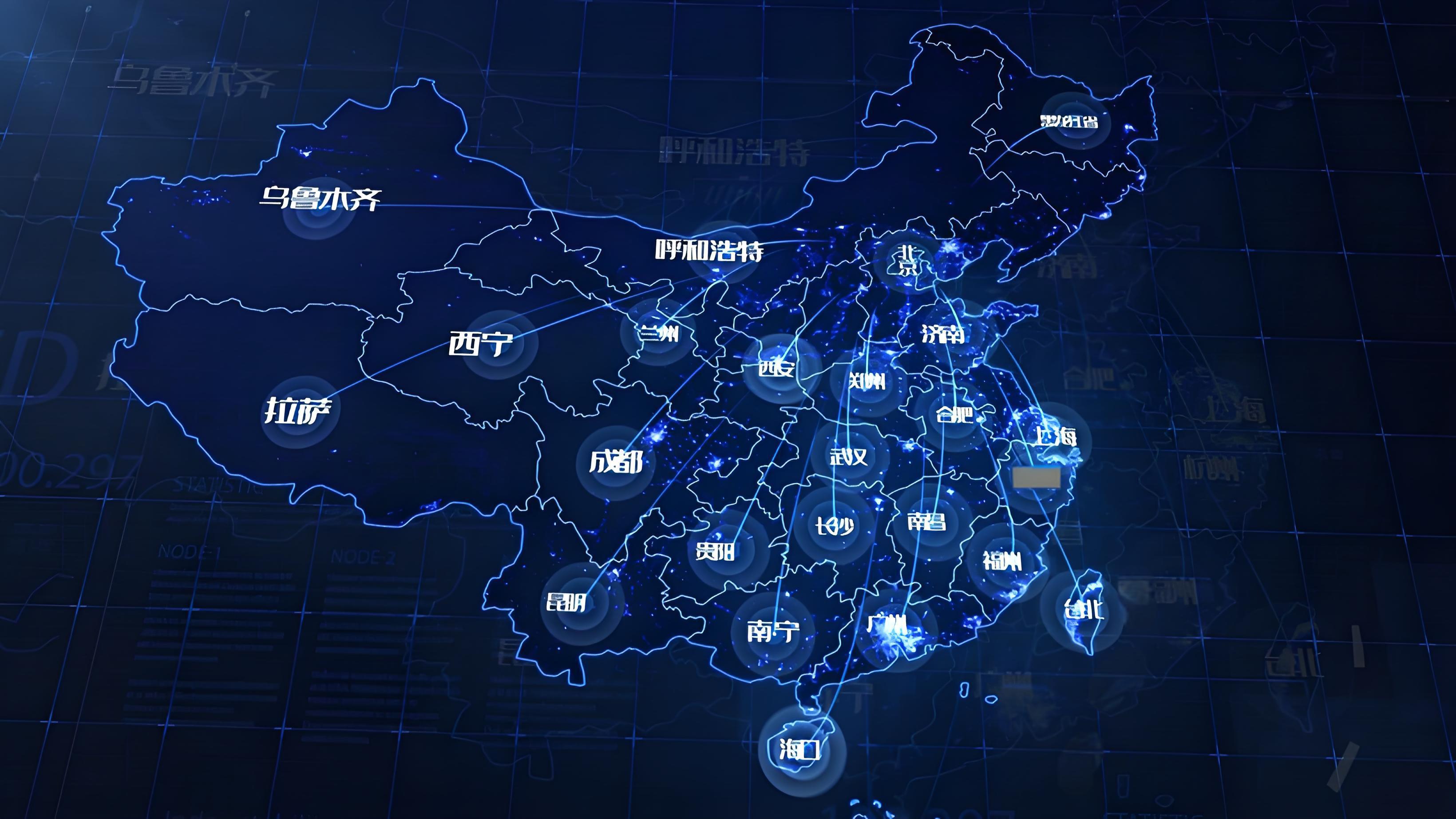 全国节点分布地图,展示核心节点与CDN边缘节点覆盖范围